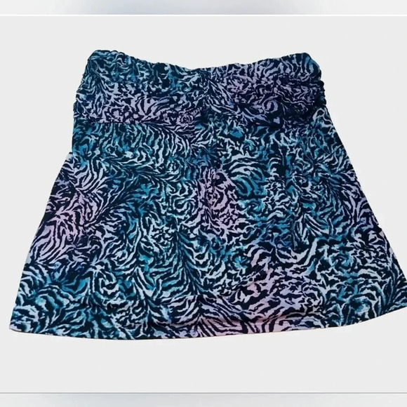 Torrid purple & blue Tiger Pattern tube top Swim top 90s Y2K Retro - Picture 1 of 6